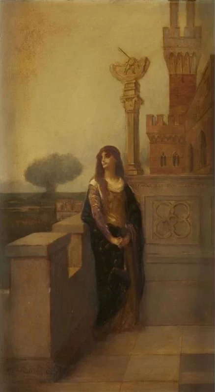Donna sulla terrazza